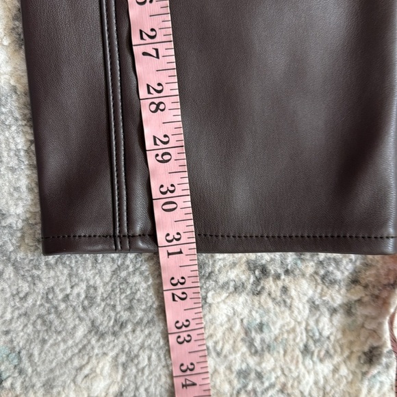 Good American Brown Better Than Leather Good Icon Pants - Picture 10 of 14